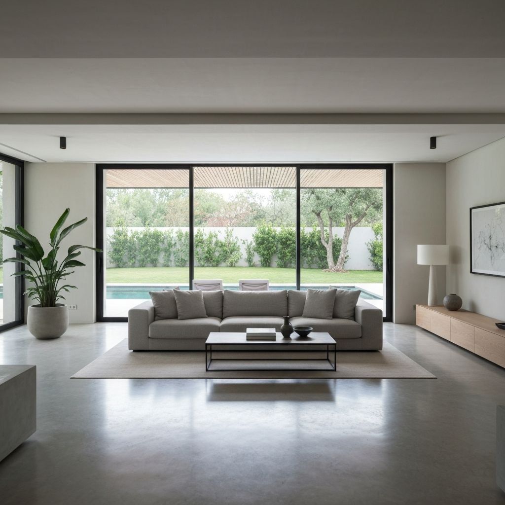 Home modern minimalist villa living room interior desig